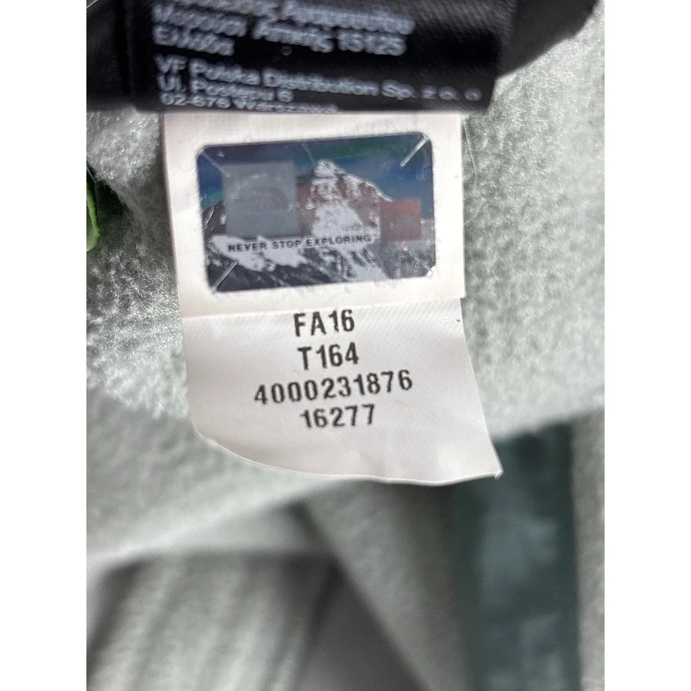 The North Face Fleece Jacket Full Zip Green Gray‎ Men's Size Medium